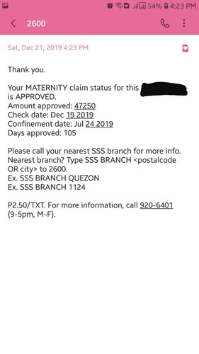 SSS MATERNITY BENEFITS