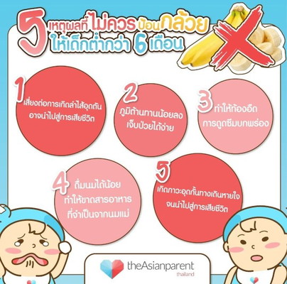 ทำไมถึงห้ามป้อนกล้วยทารก