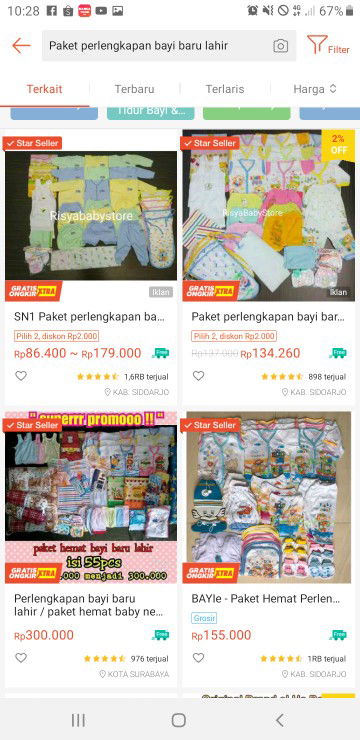 bagi link perlengkapan bayi di shopee