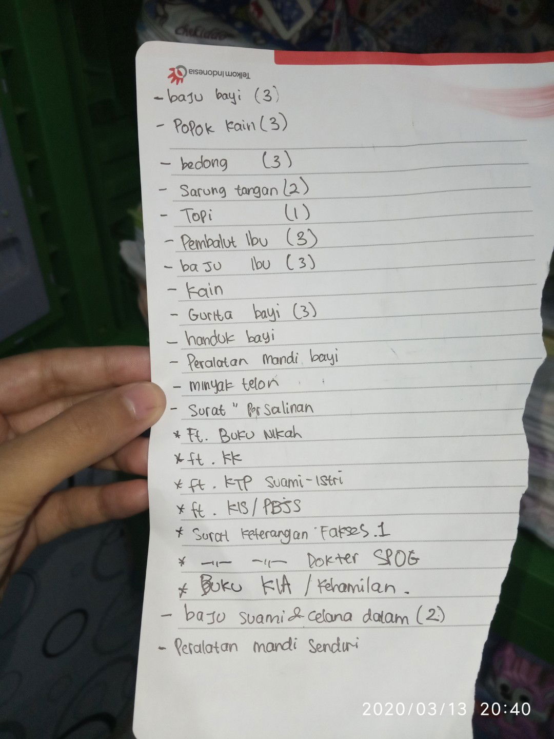 perlengkapan bayi k rumah sakit