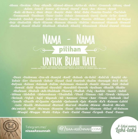 Nama nama pilihan untuk buah hati