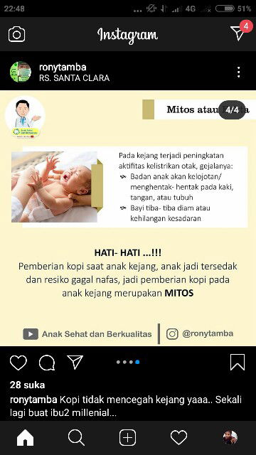 kopi untuk kejang pada bayi