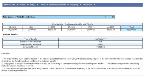 accurate po ba yung asa sss website?