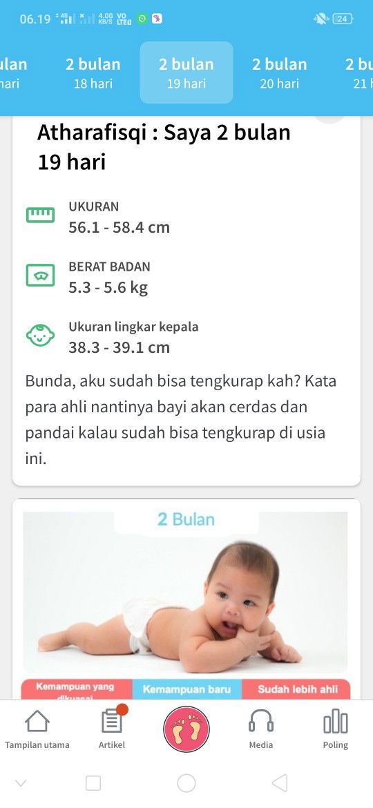 perkembangan bayi