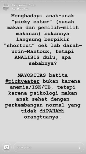 PICKY EATER (SUSAH MAKAN & PEMILIH-MILIH MAKANAN)