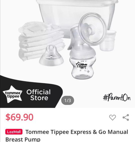 tommee tippee silicone breast pump set