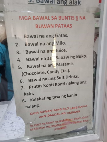 mga hindi pwede?