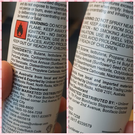 Dove Spray for deodorant (9 weeks pregnant)