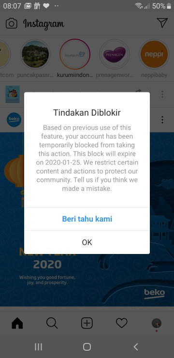 Blocked Temporary IG