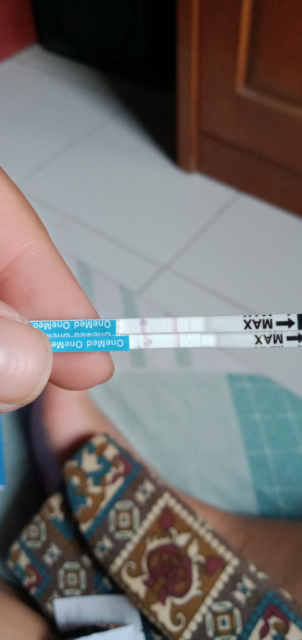 hasil test pack pertama