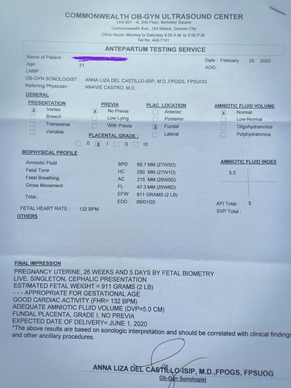 CAS RESULT Just wanna share my Congenital Anomaly Scan resul