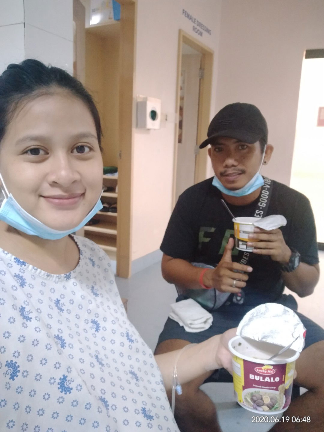 Blood transfusion during Labor. 1 cm still.