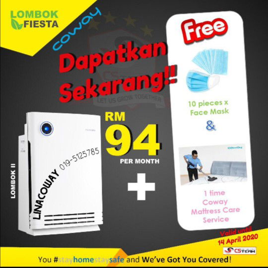 JIMAT LEBIH BERSAMA PENAPIS UDARA COWAY