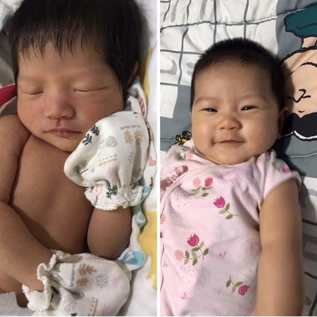 น้องเจจูยิ้มให้แม่แล้ว