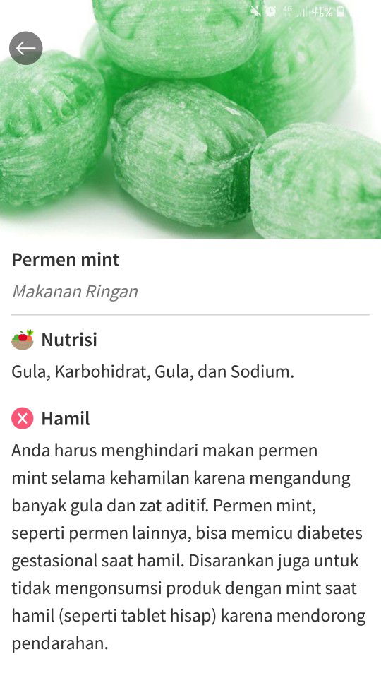 Makan permen mint