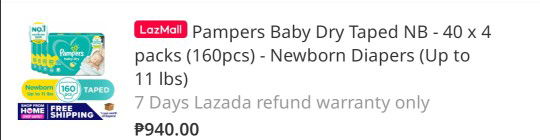 Selling Newborn Diaper