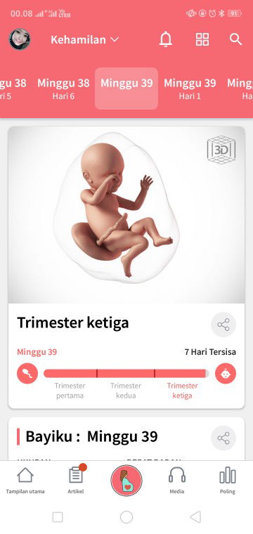 menunggu kelahiran baby