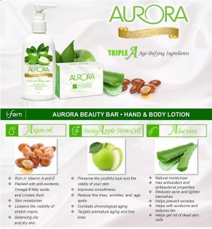 AURORA soap and lotion