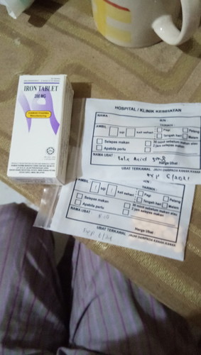 cara pengambilan ubat folic asid n iron tablet?