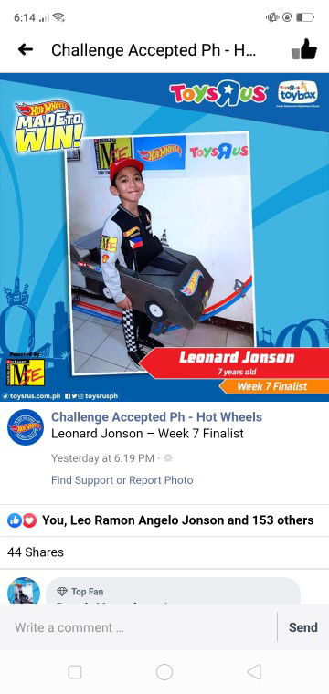 Hi po... KaMeses pwede po makahingi Ng konting tulong?? Makikilike and share narin po sa mga friends nyo po??? 
Thank you po?
https://m.facebook.com/HotWheelsPhOfficial/photos/a.1297711407099506/1297704480433532/?type=3&source=57