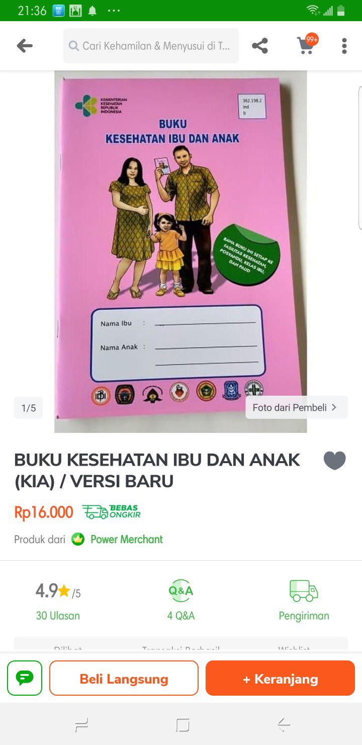 Beli buku KIA di tokopedia 😅