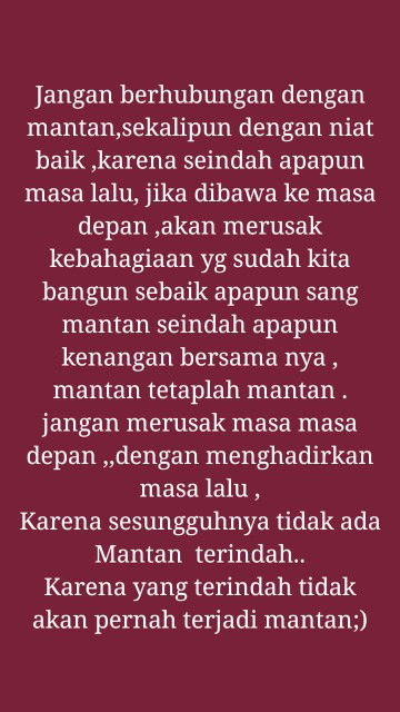 Bagi yang suaminya masih kegaet mantan