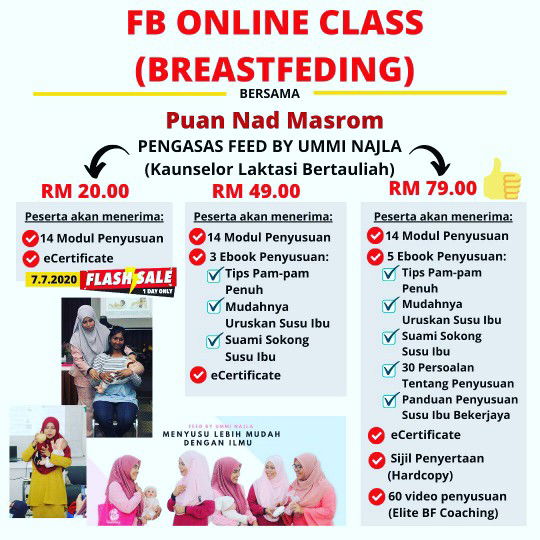 flash sale rm20 kelas penyusuan feed by ummi najlaa