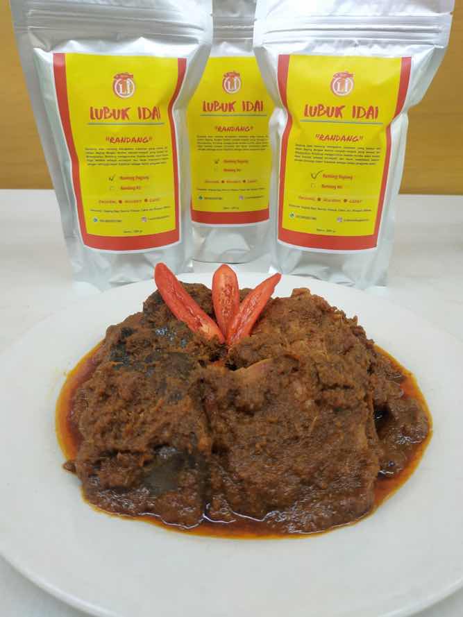 Rendang daging dan hati sapi