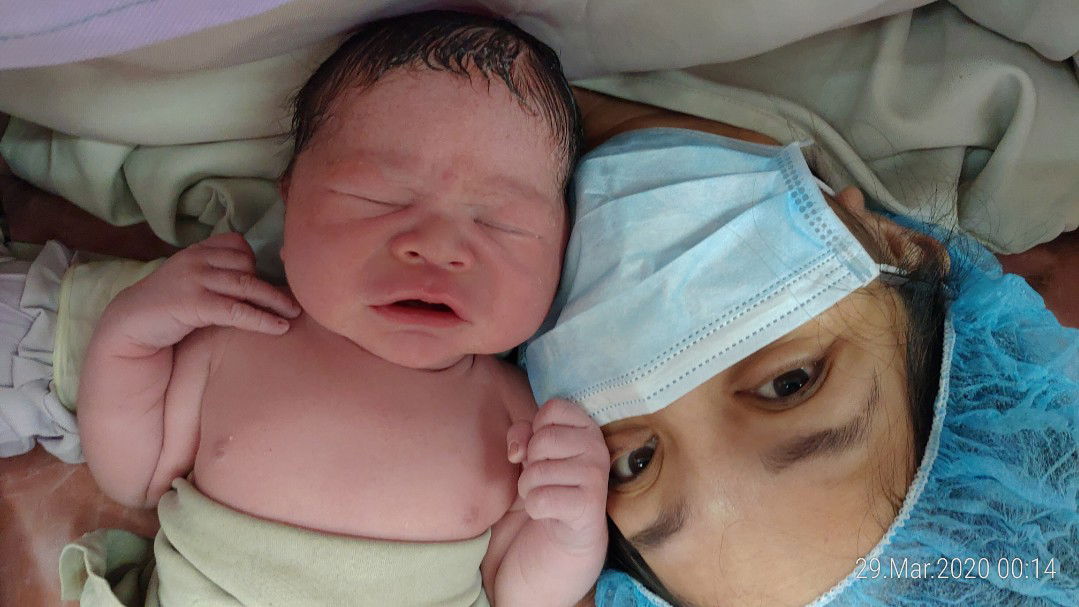 delivered baby already