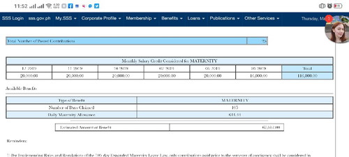 SSS Maternity Benefit