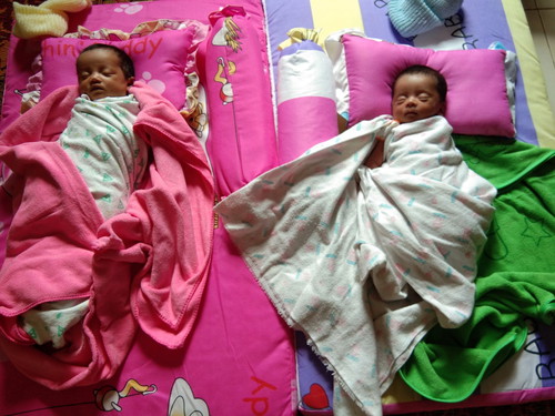 แฝดน้อยได้กลับบ้านแล้ว