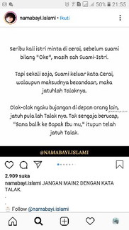 Jangan main main dengan talak