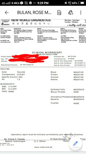 Lab test result