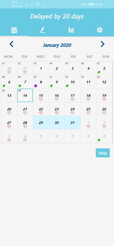 20 days delayed