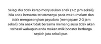 Susu tidak akan terhasil jika tiada permintaan