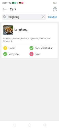 kalau ada simbol tanda seru untuk makanan itu artinya apa ya