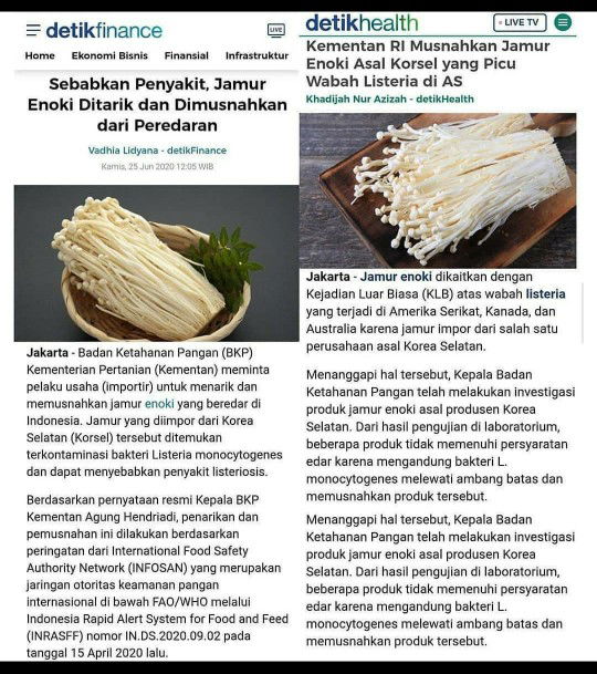 Jamur Enoki ditarik
