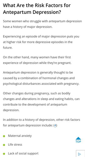 Antepartum Depression