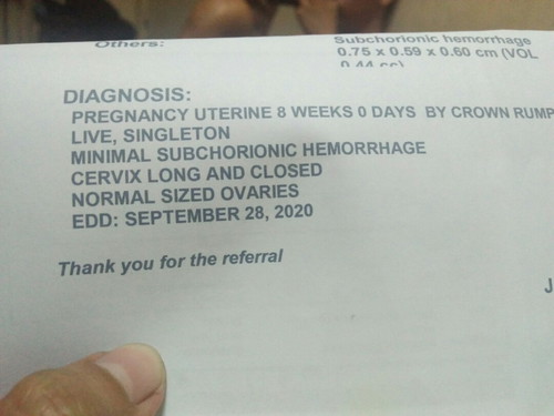 minimal  subchorionic hemorrhage??