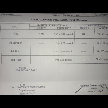 Di makahinga kapag nagtatake ng 75G OGTT