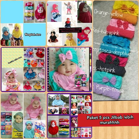 Jilbab anak buat lebaran ya