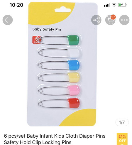 Baby diaper cloth pin