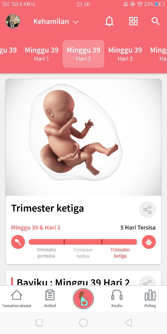 usg di bidan hpl tgl 16 april di dokter tgl 21 april