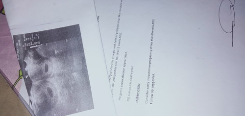 only gestational sac