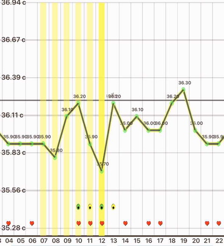 ตั้งครรภ์จากการวัดอุณหภูมิ