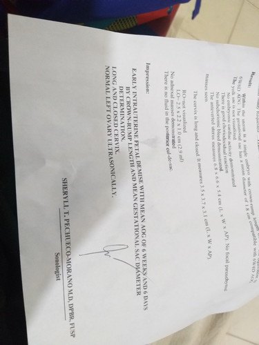 Pregnant of 9weeks&No heartbeat