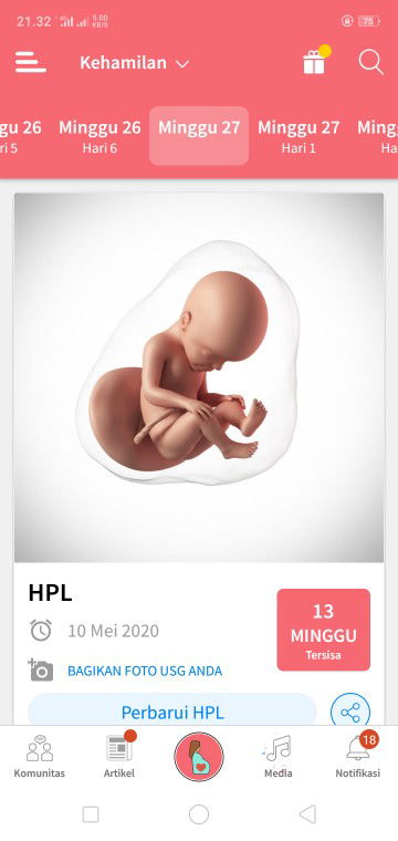 usia kehamilan ku sdh 27minggu