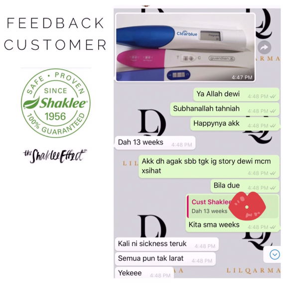 Ikhtiar Hamil dengan Shaklee