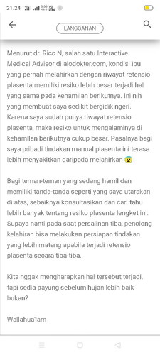 ari² menempel di dinding rahim