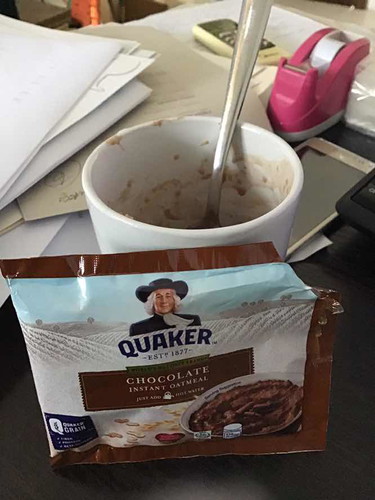 Quaker instant oatmeal.